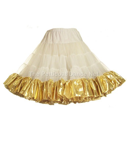 petticoat met gouden rand