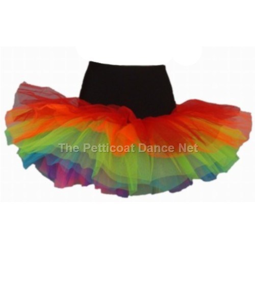 petticoat in regenboog kleuren